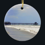 Cocoa Beach Pier Ceramic Ornament<br><div class="desc">The historic pier in Cocoa Beach, Florida.</div>