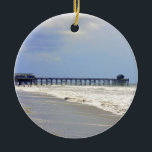 Cocoa Beach Pier Ceramic Ornament<br><div class="desc">The historic pier in Cocoa Beach,  Florida.</div>