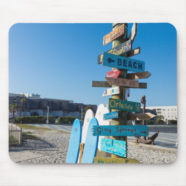 Cocoa Beach Tiki Totem Mouse Pad (Front)