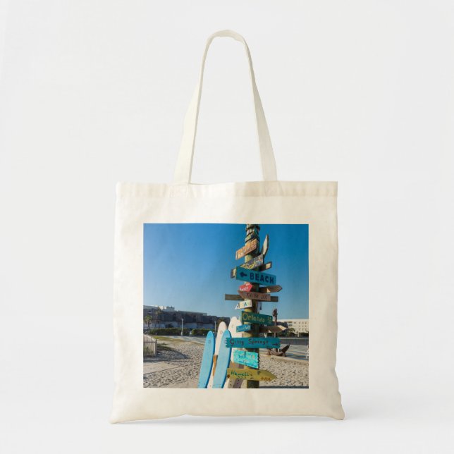 Cocoa Beach Tiki Totem Tote Bag (Front)