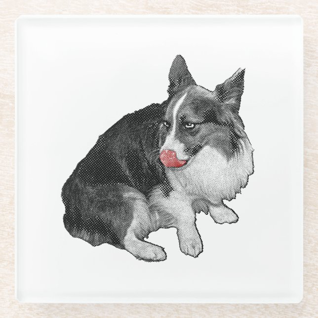 Cocoa Break, Scarlet Tip Glass Coaster (Front)