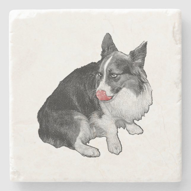 Cocoa Break, Scarlet Tip Stone Coaster (Front)