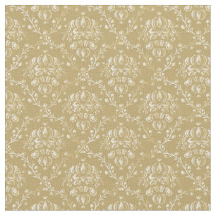 Cocoa Brown Damask Fabric