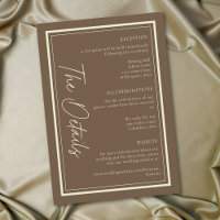 Cocoa Brown Minimalist Frame Wedding