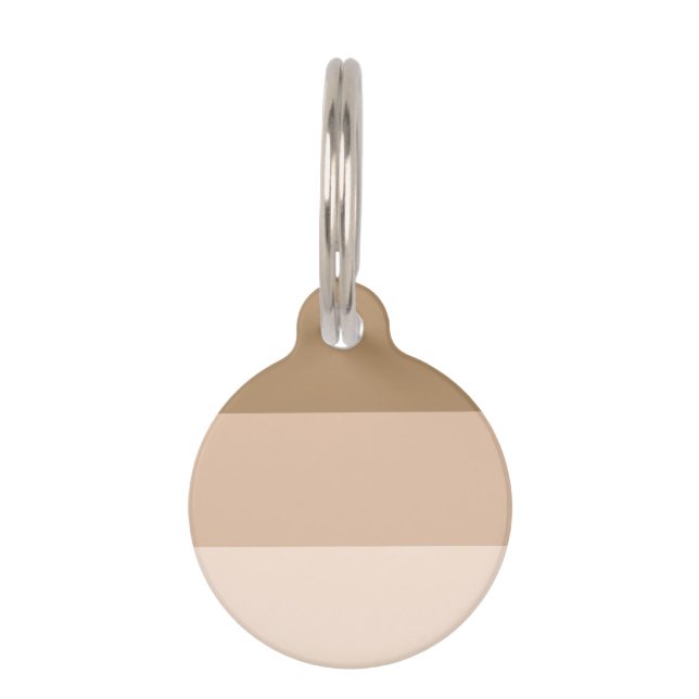 Cocoa Brown Ombre Striped Pet Tag (Front)