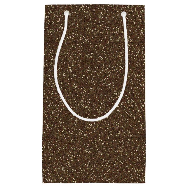 Cocoa Brown Sparkle Glitter Gift Bag (Front)