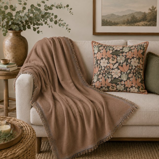 Cocoa Brown  Throw Blanket (Creator Uploaded)