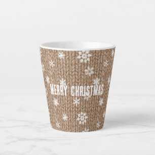 Cocoa Cream Snowflakes Christmas Latte Mug