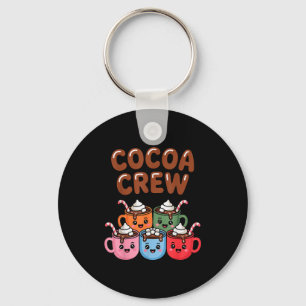 Cocoa Crew Cute Christmas Hot Chocolate Matching P Keychain
