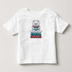 Cocoa Cuddles Arctic Bear with a Mug of Cocoa Toddler T-shirt