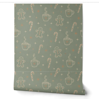 Cocoa Gingerbread Peel and Stick Wallpaper