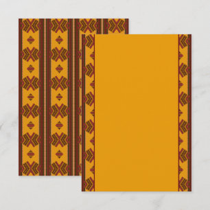 Cocoa Heritage African Brown & Ivory Tribal Invitation