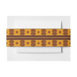 Cocoa Heritage African Brown & Ivory Tribal Invitation Belly Band