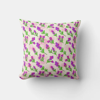 Cocoa Lavender Neon Pop Art Pillow