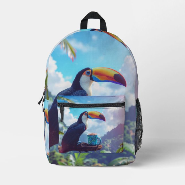 COCOA LOVE - TOUCAN PRINTED BACKPACK (Front)