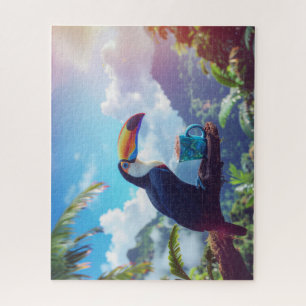 COCOA LOVER - RAINFOREST TOUCAN JIGSAW PUZZLE