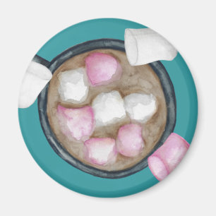 Cocoa marshmallows hot chocolate candy winter magnet