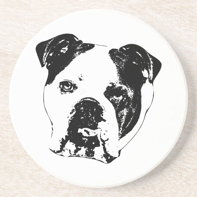 Cocoa Night Bulldog Coaster (Front)