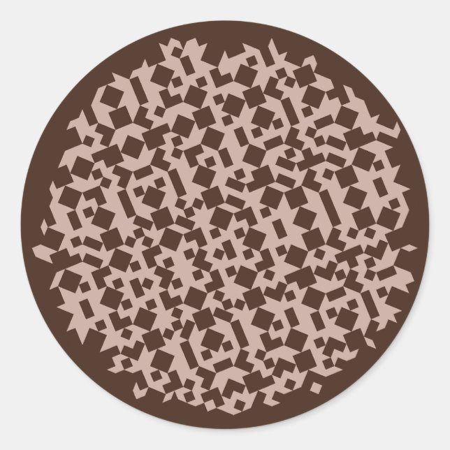 Cocoa Pattern Classic Round Sticker (Front)