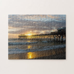 Cocoa Pier 1st Sunrise 2017 Jigsaw Puzzle