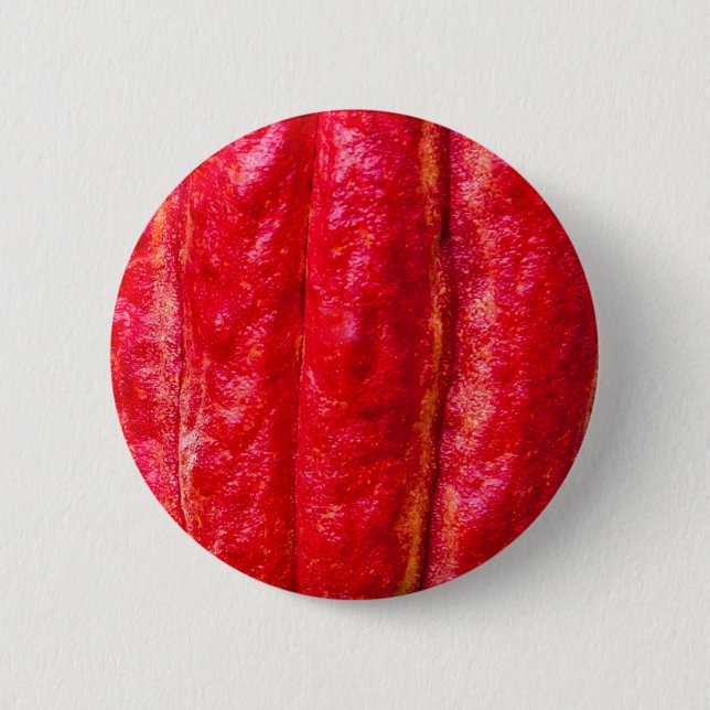 cocoa pod red 2 inch round button (Front)