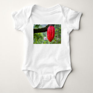 cocoa pod red baby bodysuit