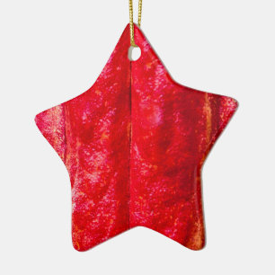 cocoa pod red ceramic ornament