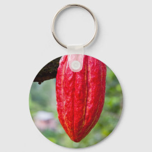 cocoa pod red keychain