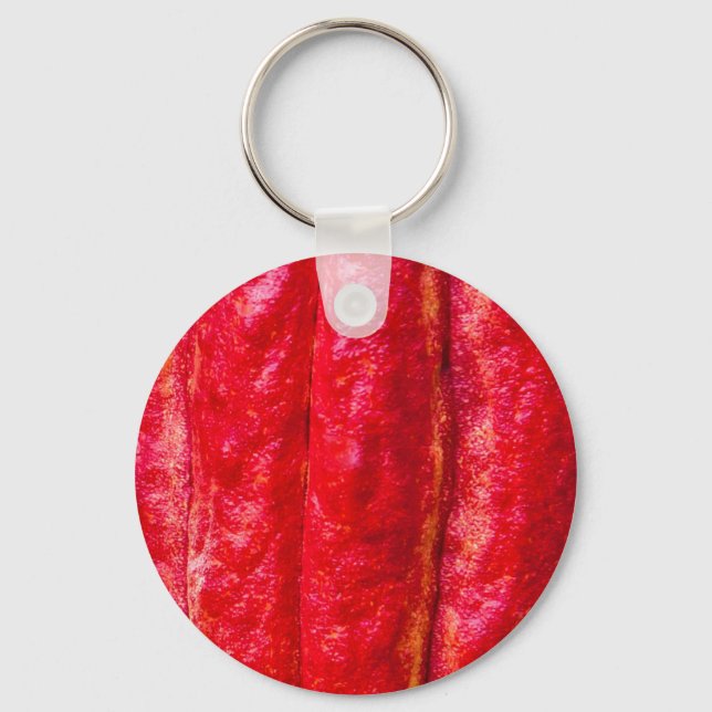 cocoa pod red keychain (Front)