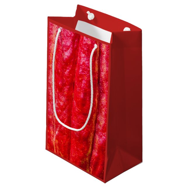 cocoa pod red small gift bag (Front Angled)