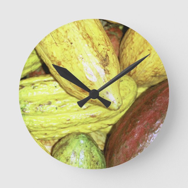 Cocoa pods round clock (Front)