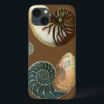 Cocoa Shell iPhone 13 Case<br><div class="desc">Get this unique stonewashed red and blue Conch seashell image on your next product. This amazing,  cocoa background these two unique seashells. Take the beach with you everywhere you go.</div>