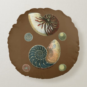 Cocoa Shell Round Pillow