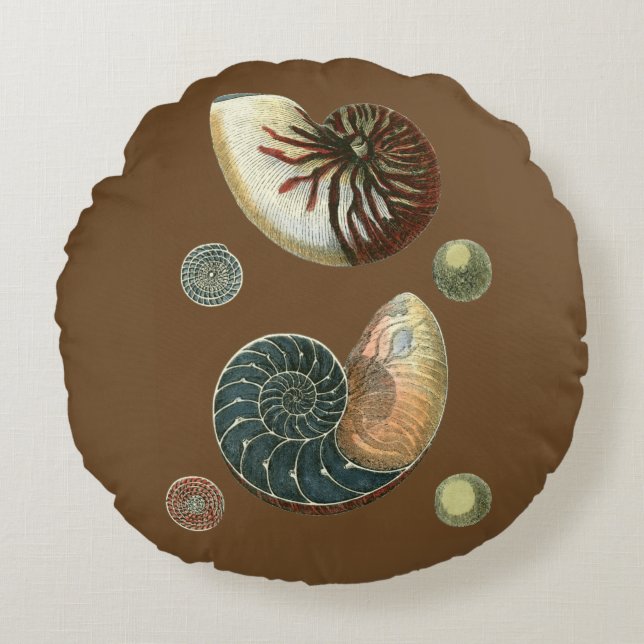Cocoa Shell Round Pillow (Front)