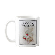 Cocoa Weather Cute Cat Snowman In Scarf