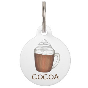 COCOA Winter Hot Chocolate Holiday Dog Pet Tag
