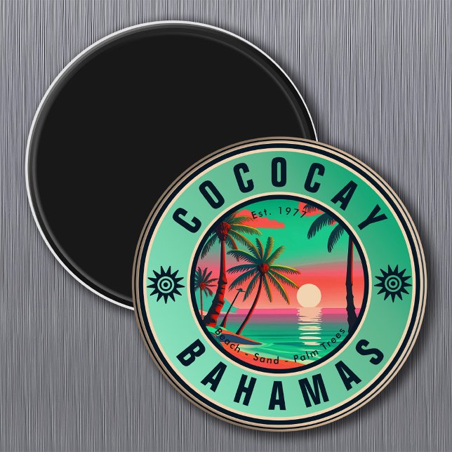 CocoCay Bahamas Retro Travel Souvenir 1950s Magnet (Creator Uploaded)