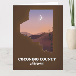 Coconino County Arizona Map. Card