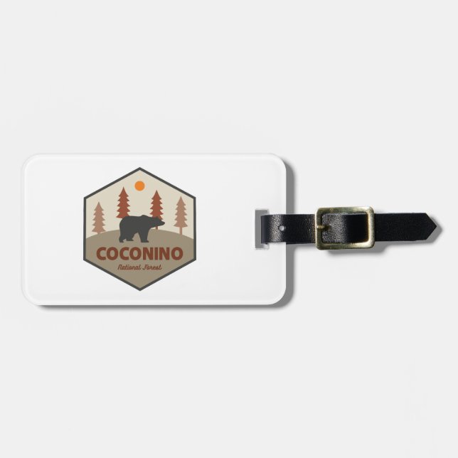 Coconino National Forest Bear Luggage Tag (Front Horizontal)