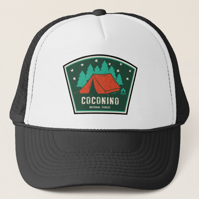 Coconino National Forest Camping Trucker Hat (Front)
