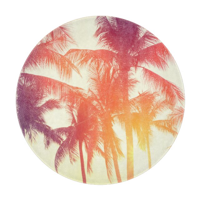 Coconut Beach: Vintage Tropical Warmth. Cutting Board (Front)