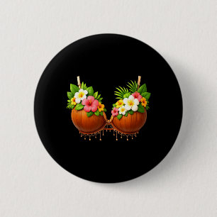 Coconut Bra Halloween Costume DIY Funny Summer 2 Inch Round Button