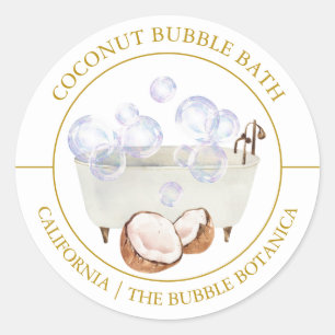 Coconut Bubble Bath label