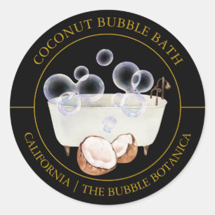 Coconut Bubble Bath label