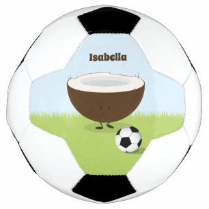 Coconut Character and Name Soccer Ball