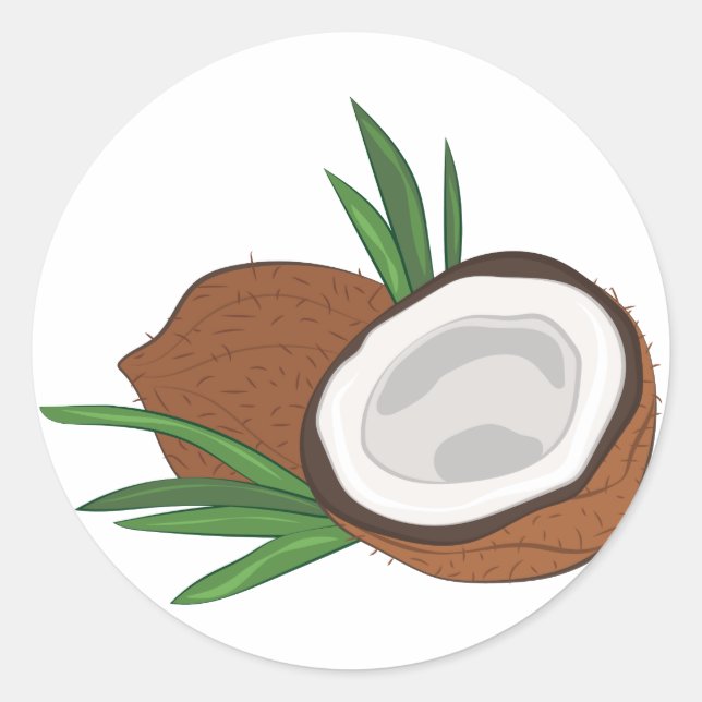 Coconut Classic Round Sticker (Front)