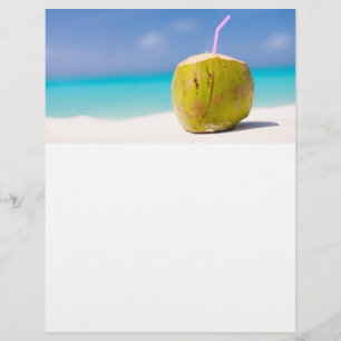 Coconut cocktail on the beach flyer