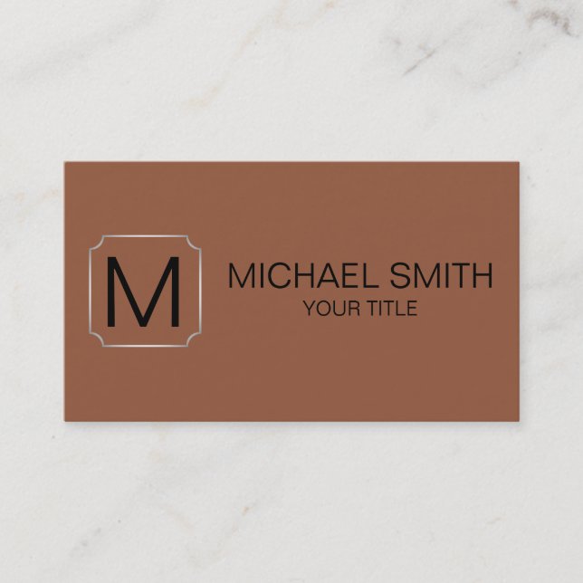 Coconut colour background business card (Front)