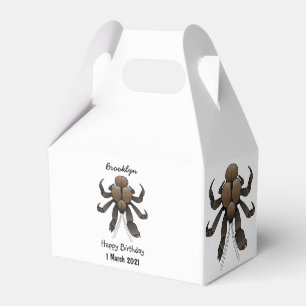 Coconut crab cartoon illustration favor box