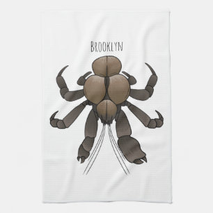 Coconut crab cartoon illustration kitchen towel